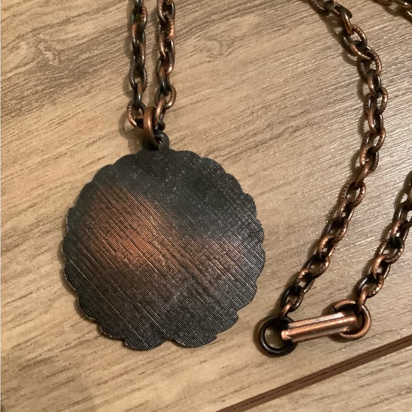 New vintage Solid copper cross medallion - Picture 4 of 5